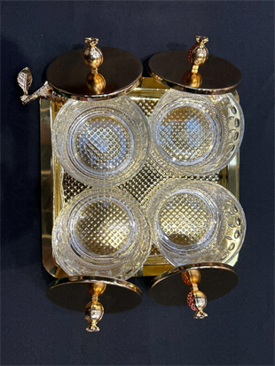 By Selim Nar Metal Ayaklı 4’lü Tepsili Sunum 