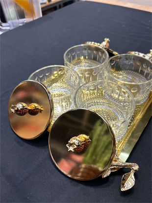 By Selim Nar Metal Ayaklı 4’lü Tepsili Sunum 