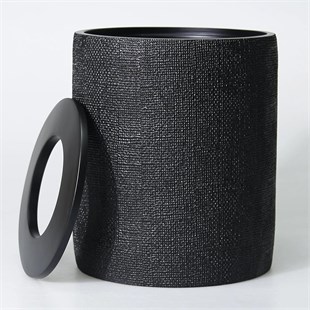 By Selim Natural 5 Parça Polyester Banyo Seti Siyah 
