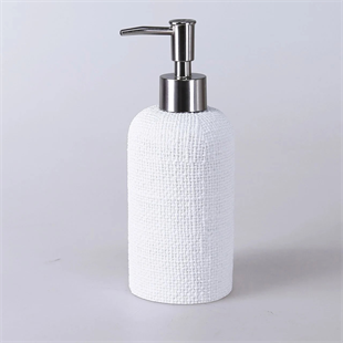 By Selim Natural Beyaz 5 Parça Polyester Banyo Seti 