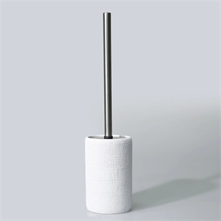 By Selim Natural Beyaz 5 Parça Polyester Banyo Seti 