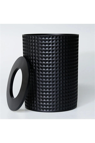 By Selim Neptune Siyah 5 Parça Polyester Banyo Seti 