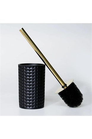 By Selim Neptune Siyah 5 Parça Polyester Banyo Seti 