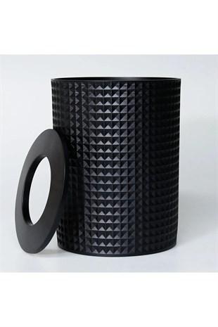 By Selim Neptune Siyah 5 Parça Polyester Banyo Seti 