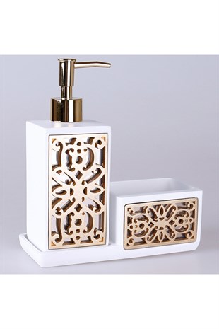 By Selim Sofia Sıvılı Süngerlik Sabunluk Beyaz Altın SMTF128BYA41RS 