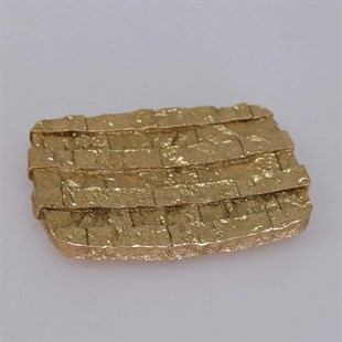 By Selim Stone Altın 5 Parça Polyester Banyo Seti 