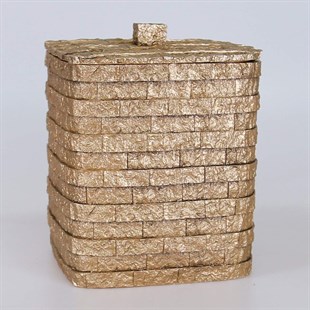 By Selim Stone Altın 5 Parça Polyester Banyo Seti 