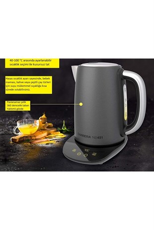 Carrera No:451 Kettle 1.7 Litre 2200 Watt Gri 20422011 