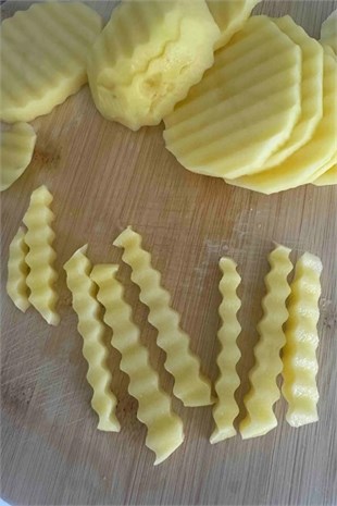 Cips Patates Doğrayıcı Şekilli Sebze Ve Meyve Dilimleyici Hamur Kesme Aparatı 