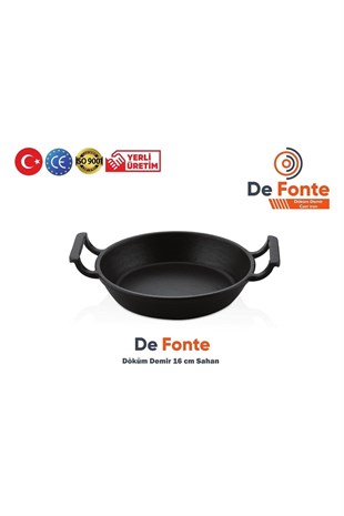 De Fonte Demir Döküm 16 Cm Yuvarlak Sahan 