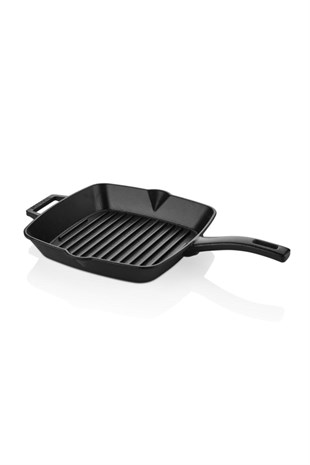 De Fonte Döküm Demir 28x28 cm Kare Izgara/Grill Tava Dfk2828 
