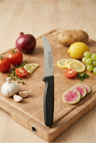 Dekor Sebze Mutfak Bıçağı Ucu Eğik Domates Soyma Sürmene Bıçağı 18 Cm Sürbisa 61006 