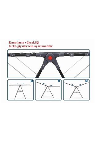 Devecioğlu Harbinger MM051 İnova Black Çamaşır Kurutma Askısı 