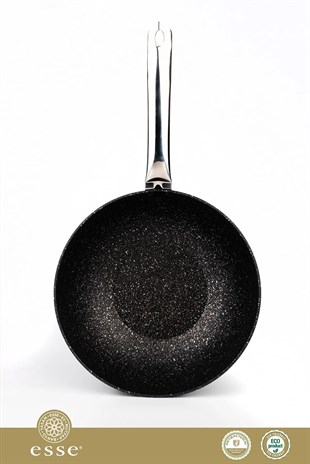 Esse Silver Granite Wok Tava - 28 Cm 