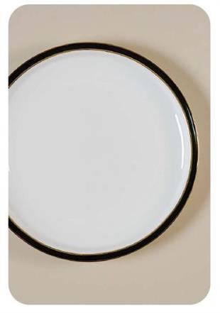 Evaliza Alaia Black Gold Line 2mm 12 Kişilik 60 Parça Porselen Yemek Takımı 