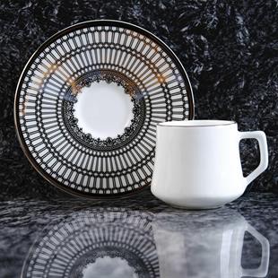 Evaliza Crown Platin 6 Kişilik Porselen Kahve Fincan Takımı 80 ml 44199 