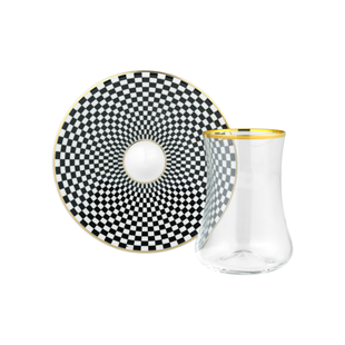 Evaliza Dama Gold 6 Kişilik Çay Fincan Takımı 180 ml 44173 