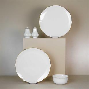 Evaliza Magnolia Gold 60 Parça 12 Kişilik Porselen Yemek Takımı 