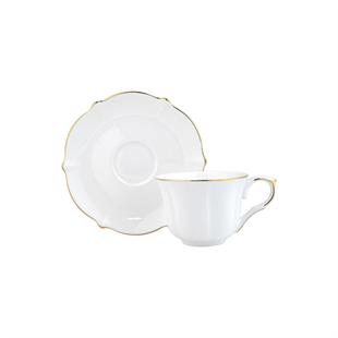 Evaliza Magnolia Premium Gold 36 Parça 6 Kişilik Porselen Kahvaltı Takımı 