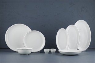 Evaliza Platin Elegant 30 Parça 6 Kişilik Porselen Yemek Takımı 