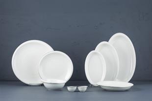 Evaliza Stripe Gold 30 Parça 6 Kişilik Porselen Yemek Takımı 