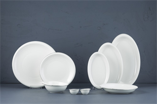 Evaliza Stripe Platin 30 Parça 6 Kişilik Porselen Yemek Takımı 