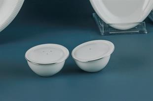 Evaliza Stripe Platin 30 Parça 6 Kişilik Porselen Yemek Takımı 