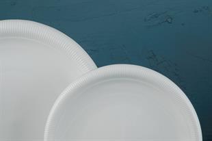 Evaliza Stripe Platin 30 Parça 6 Kişilik Porselen Yemek Takımı 