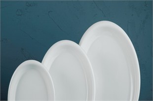 Evaliza Stripe Platin 30 Parça 6 Kişilik Porselen Yemek Takımı 