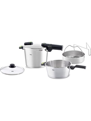 Fissler Vitaquick Green Point Düdüklü Tencere Set 6+3.5 Litre 