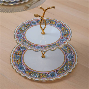 Glore Gisele Altın Yaldızlı Cam Kurabiyelik 81219 