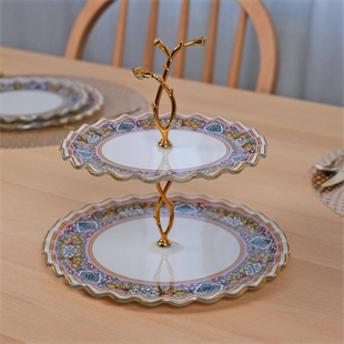 Glore Gisele Altın Yaldızlı Cam Kurabiyelik 81219 