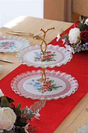 Glore Maudie Altın Yaldızlı Cam Kurabiyelik 84379 