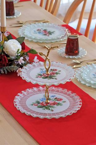 Glore Maudie Altın Yaldızlı Cam Kurabiyelik 84379 