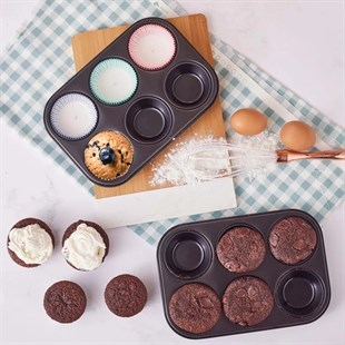 Guardini Gardenia 6lı Muffin Kek Kalıbı Kağıtlı 27x18,5 Cm 06689907 