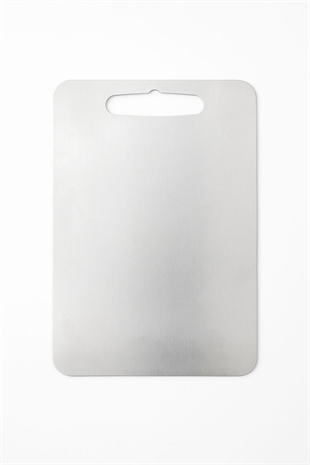 İnci Çelik 304 Paslanmaz Çelik Kesme Tahtası Antibakteriyel Pano Küçük 27 x 21 Cm 