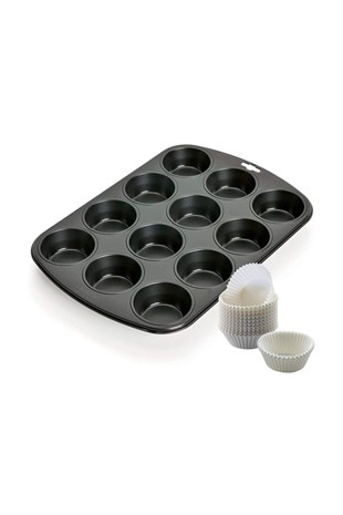 Kaıser Classic Mufin Kalıbı 12li + 60lı Kağıt Kalıp 