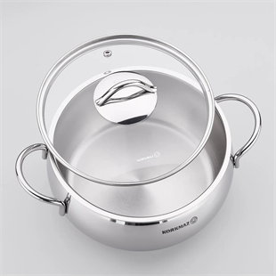 Korkmaz A1078 Tombik Kısa Tencere 26x9 Cm 5 Litre 