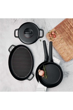 Korkmaz A1354 Gusto Plus Kısa Tencere 24 x 6,5 