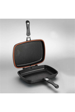 Korkmaz A1469 Duplo Kapaklı Balık Tava 34 Cm 2,5 Litre 
