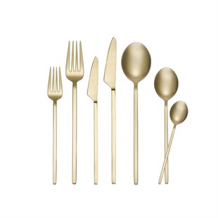 Korkmaz A2511 Sakura Satin Gold 84 Parça Çatal Kaşık Bıçak Seti 