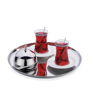 Korkmaz A286 Pera Çelik Servis Tepsisi 