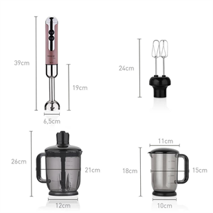 Korkmaz A447-09 Mia Mega Blender Set Rosagold/Krom 