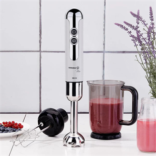 Korkmaz A447-14 Mia Mega Blender Set Vanilya/Krom 