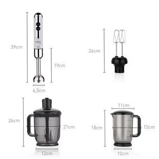 Korkmaz A447-14 Mia Mega Blender Set Vanilya/Krom 