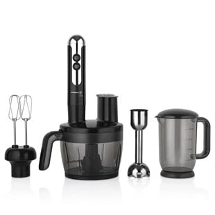 Korkmaz A457-06 Mia Multi Blender Set Siyah/Krom 