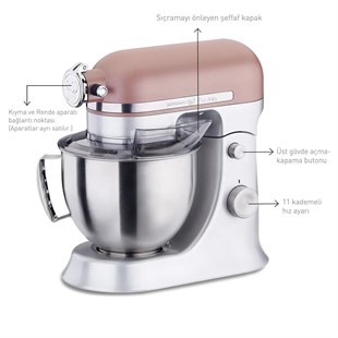 Korkmaz A470 Pro Mix Rosegold/Satin Stand Mikser 