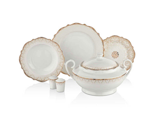 Korkmaz A8238 Eliza Collection 60 Parça Yuvarlak Yemek Takımı 