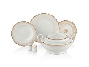 Korkmaz A8238 Eliza Collection 60 Parça Yuvarlak Yemek Takımı 