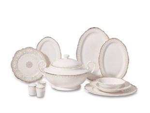 Korkmaz A8238 Eliza Collection 60 Parça Yuvarlak Yemek Takımı 